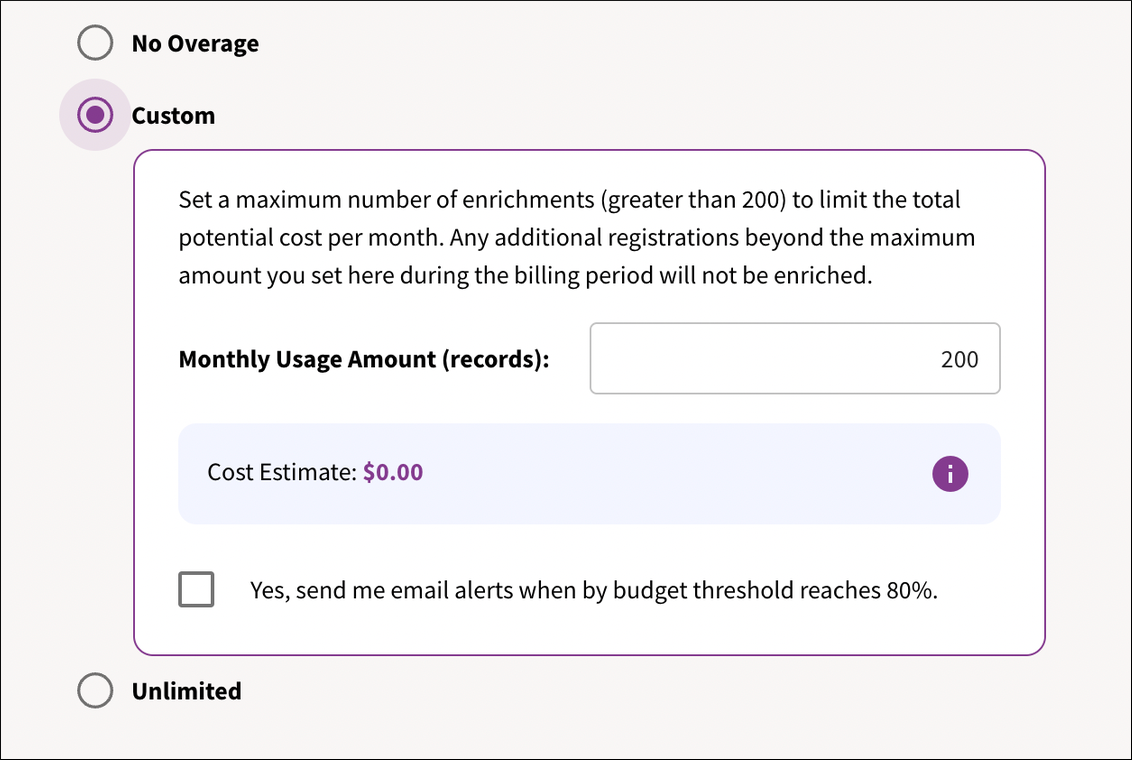 Custom budget calculator