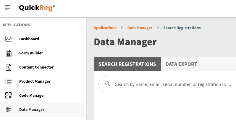 Data Manager Default View